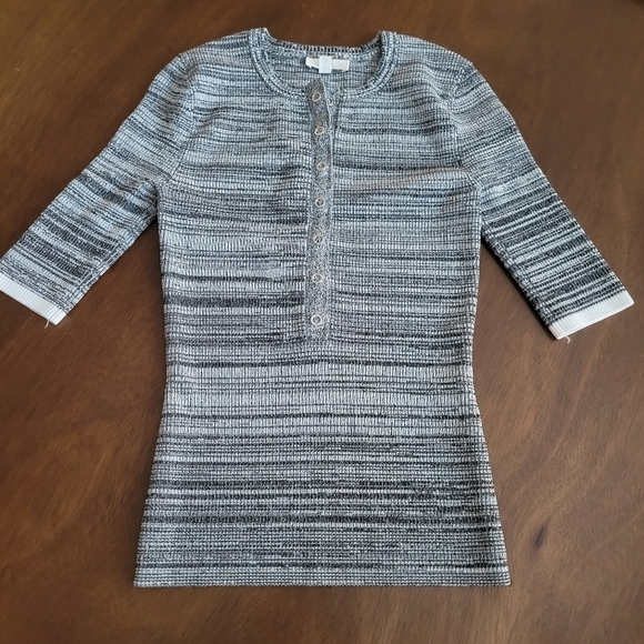 ALC Ribbed Henley Top XS - Picture 2 of 7